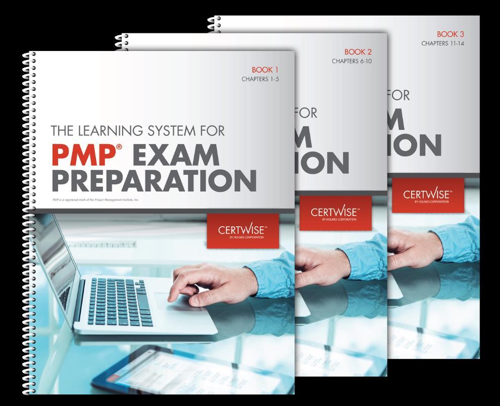 Challenge #2 Solution Reading materials (textbooks) Three books; 14 chapters Align with PMP Exam Content Outline (covering