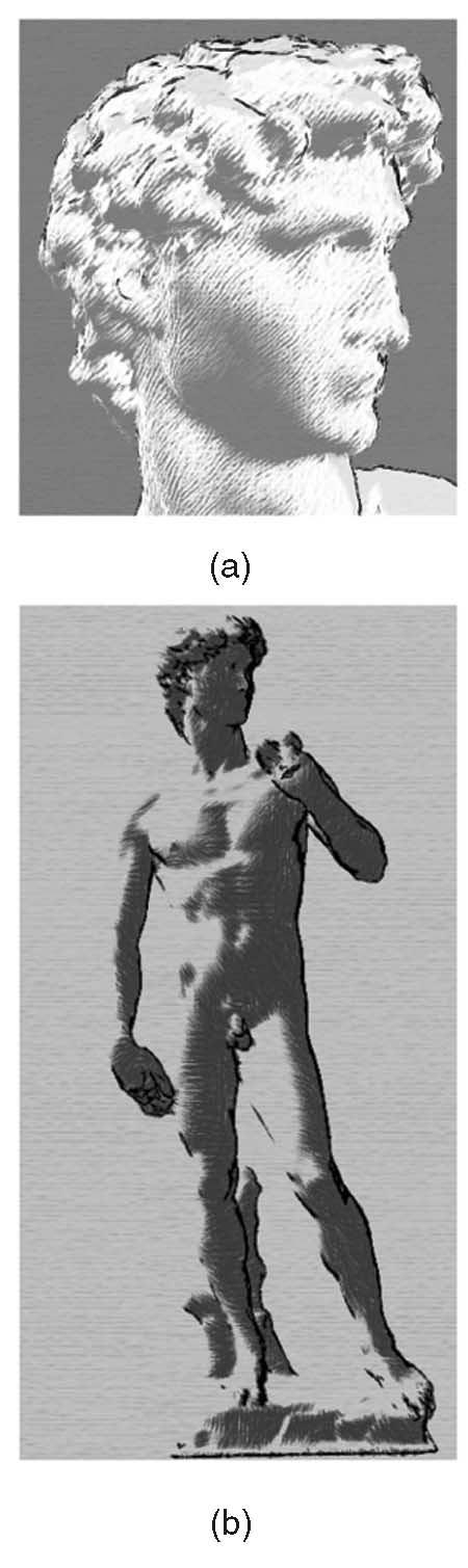 68 IEEE TRANSACTIONS ON VISUALIZATION AND COMPUTER GRAPHICS, VOL. 12, NO. 1, JANUARY/FEBRUARY 2006 Fig. 12. NPR rendered results of David statue using the proposed system. polygon model.