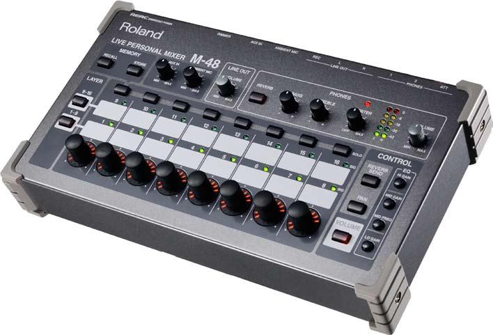 M-48 Live Personal Mixer The M-48 is the next generation live personal mixer that offers musicians the flexibly to control exactly what they want to listen to during their performances.