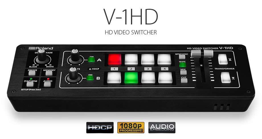 V-1HD HD VIDEO SWITCHER The V-1HD makes it easy to connect and switch video cameras, smart phones, computers, tablets, Blu-ray players and other HDMI video sources with a simple push of a button or