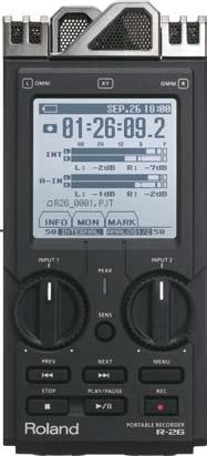 R-26 6-Channel Portable Recorder Hand-held field recorders have been hot commodities for musicians, recording engineers, and sound designers for years.