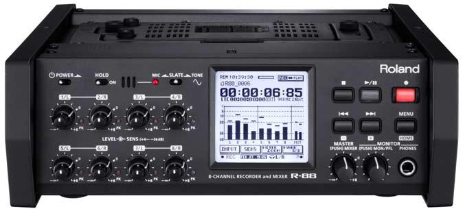 R-88 8-Channel Recorder and Mixer The Roland R-88 establishes a new standard in professional portable recording by providing seamless integration of a recorder, mixer and a multi-channel audio