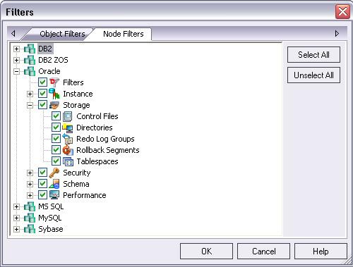 Filters can be defined at the datasource level or at the DBMS level and are enabled and disabled at the datasource level.