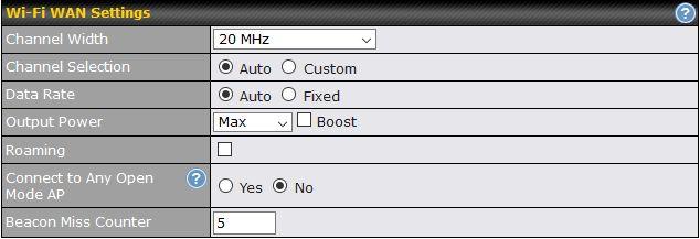 This setting specifies the maximum transmission unit. By default, MTU is set to Custom 1440. You may adjust the MTU value by editing the text field. Click Default to restore the default MTU value.