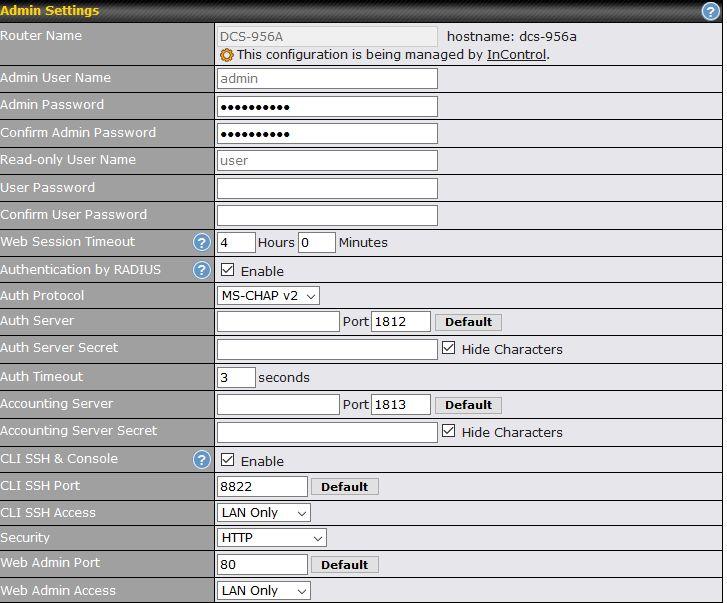 Admin Settings Router Name Admin User Name Admin Password Confirm Admin Password This field allows you to define a name for this Pepwave router.