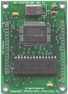The 20-pin connector is use to connect to the microprocessor. The 17-pin connector is use to connect the LCD.