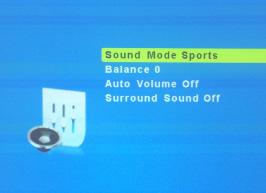Sound Settings Sound Mode Changes the sound mode depending on what is currently playing Balance Adjusts the sound balance