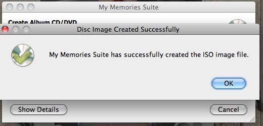 Next, MyMemories Suite will write the ISO file. 6.