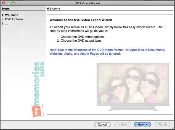 DVD-Video Critical Note: Before burning a DVD, read the information in the Album Output Preparation topic and choose Guides > TV Safe Area from the menu to see which parts of your album may not be