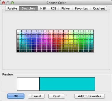 HSB Tab HSB (short for Hue, Saturation, and Brightness) is useful for adding or removing white, black, and gray in the color, as