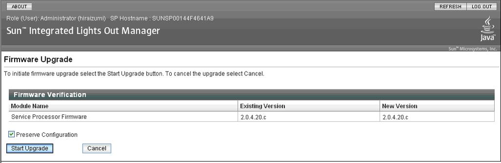 6.1 Upgrading Firmware 6) When the [Verify Firmware Image] page is displayed, click [OK].