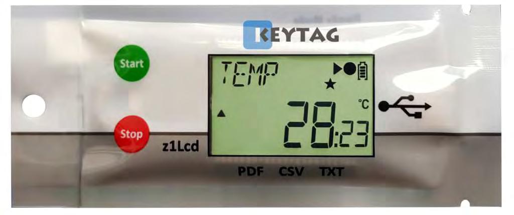Kt1LcdSu 8. Kt1LcdSu 8.1. Presentation Kt1LcdSu is a single use temperature data logger with a rich LCD.