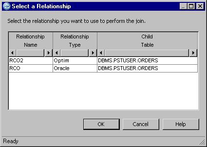 Select from Multiple Relationships When you join a table that is related by more than one relationship, the Select a Relationship dialog opens.