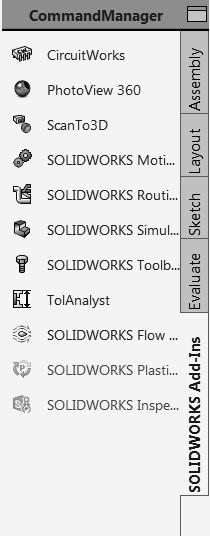 Overview of SOLIDWORKS and the User Interface SOLIDWORKS 2016 in 5 Hours Float the CommandManager. Drag the Features, Sketch or any CommandManager tab.