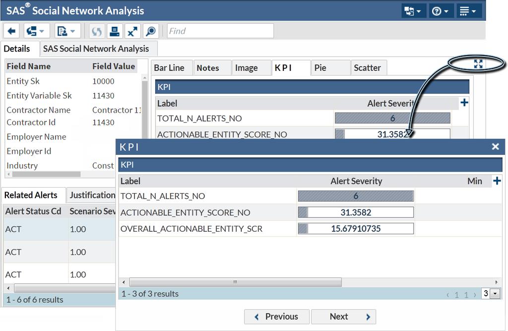 Investigating Alerts 121 in alphabetical (Next button) or reverse alphabetical (Previous button), beginning with the tab that is in focus, as you step through the content. Figure 3.