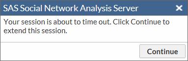 12 Chapter 2 / SAS Social Network Analysis Server Access and Description Note: Your solution administrator might have configured your solution to open to a specific alert.