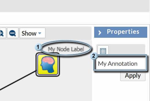 Annotations are attached to nodes. Investigators can use the annotation feature to add additional information to selected nodes. Links do not support the annotation feature.