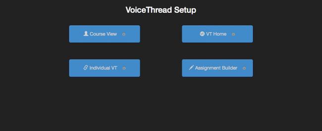 After you have added VoiceThread to your course, you ll need to decide what you want students to see when they click on that link. Start by clicking on the link you ve just created.