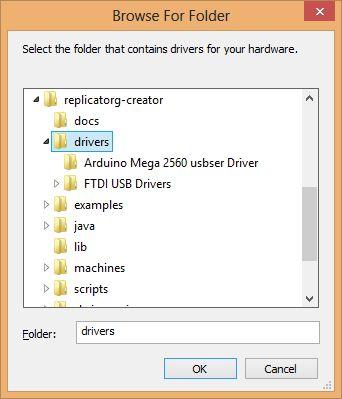And then click FTDI USB Drivers in the driver folder before confirmation and click OK.