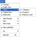 Other settings Managing folders Managing folders Opening/closing the folder view You can open or close the folder view by clicking the folder view open/close button.