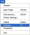Other settings Managing folders Renaming a folder 1 ) Select the folder to be renamed. Select 1 >> 2 from the menu.