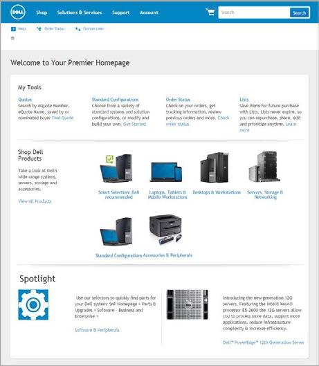 Dell Premier Shopping and Ordering Guide Designed for business. Customized for you.