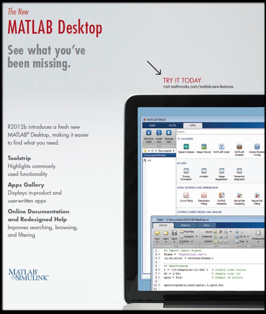 Key Areas of Focus 2013 MATLAB product family Harnessing Capabilities MATLAB Toolstrip MATLAB Apps Gallery Command Line Suggestions Help