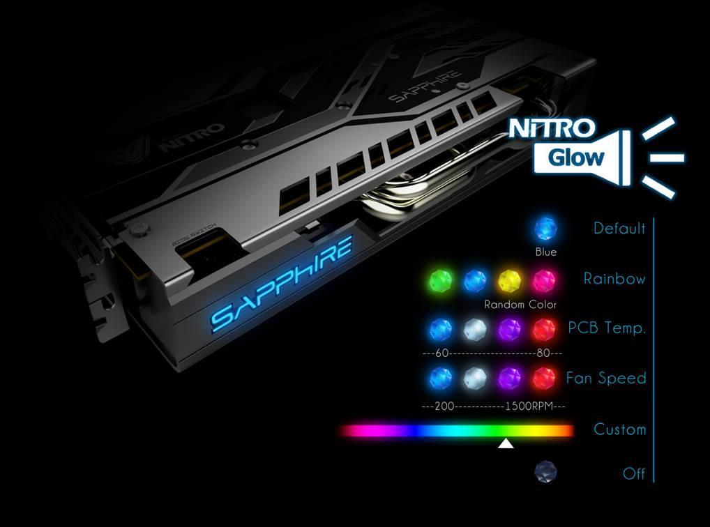 NITRO Glow (RGB LED Indicators) The graphics card is more than another component; it s the beating heart