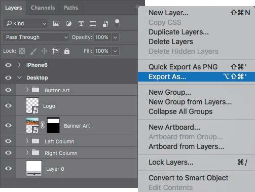 Exporting selected layers is useful for updating parts of a design.