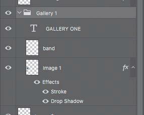 17 Double-click the Group 1 layer group, and rename it Gallery 1.