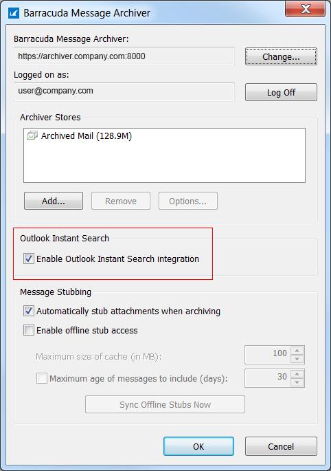 For Instant search query syntax and search options, see How to Use Instant Search. Change Your Email Address or Password In the Options dialog box, click Change.