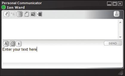 A pop-up conversation window will appear. Type your message in the text box at the bottom of the window and press Send.