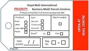 uk/vat/managing/international Labels All bags must be sealed with a bag tie of stock option type LN2.