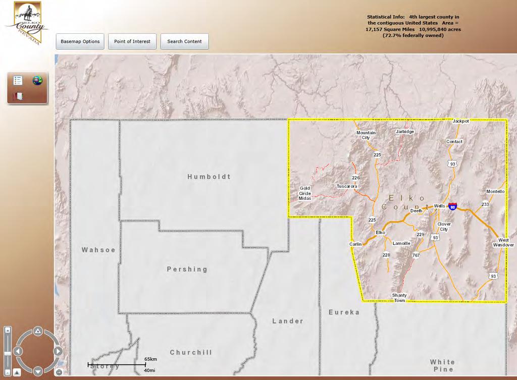 Using the Elk Cunty GIS WEB Service SKIP TUTORIAL GO TO ELKO COUNTY GIS WEB Disclaimer the Elk Cunty GIS WEB Service is intended fr infrmatinal purpses nly.