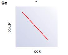 network C(k) ~ k -1 has a straight line slope on a log-log plot Implies sparsely connected