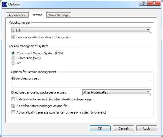 Setting version management system. For options for versions management, see section Short guide to version management with new features included starting on page 149.