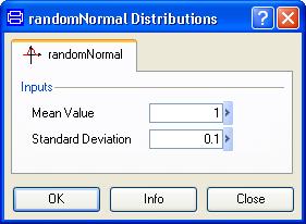 Those values characterize the normal distribution to be used.
