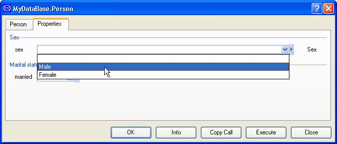 The annotations used above are not available as settings in the Declare variable dialog; it can however be entered in that dialog. Alternative forms for input fields Input field with combo box.
