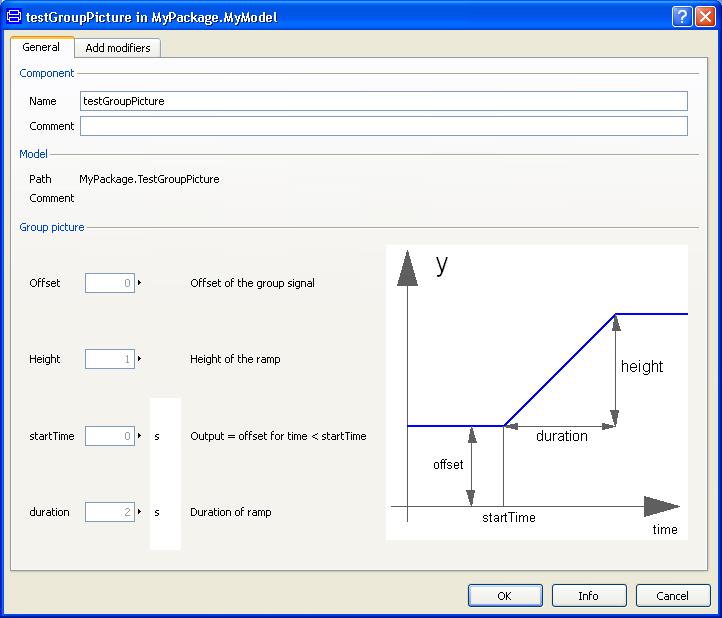 Illustrations and formatting in dialogs Parameter dialog with illustrations.