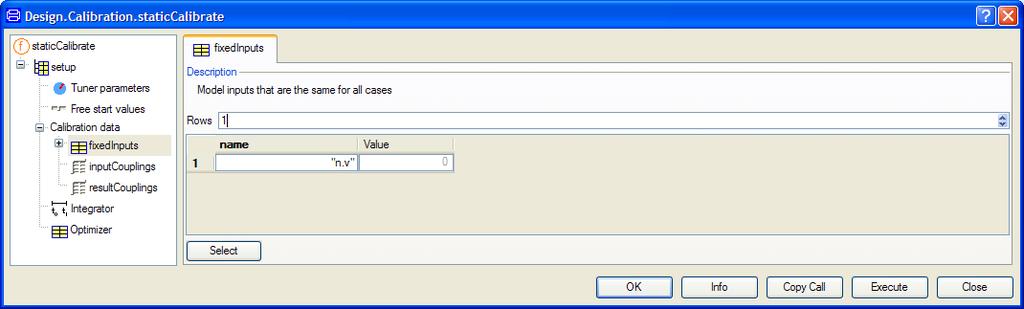 Input Couplings To couple case dependent sources to the inputs, click on inputcouplings in the tree browser. Menu to couple inputs.