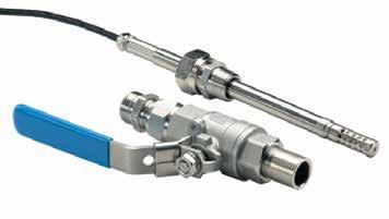 42) 45 35 (1.38) 97 (3.82) Ø 12 (0.47) M6 9 (0.35) 65.5 (2.58) 7 (0.28) The MMT337 probe, with optional Swagelok connector, is ideal for tight spaces with a thread connection.