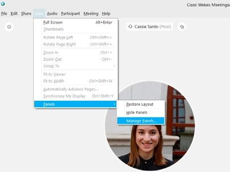 4. After you ve made a student the presenter, a WebEx icon will appear next to that student s name.