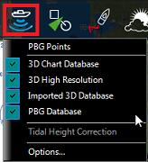 Bathy Recorder (PBG) To open the PBG filters configuration, click on the Nobeltec Button and select "Options" then "PBG".