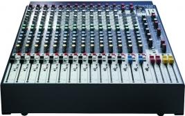 GB2-32 4-bus live sound console. 32 mono inputs. GB30 preamps with phantom power, phase reverse and 100Hz filter. 4-band EQ with semi-parametric mids. Direct outputs on mono channels.