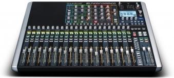 Si Performer 2 Si Expression 2 The Si Performer 2 features 24 faders, 24 recallable mic pre amps plus 8 stereo returns, AES in, and two expansion slots for a possible total of 80 inputs to mix.