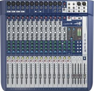 Signature 16 GB Series GB8 Series GB8-24 High-performance 16-input small format analogue mixer with onboard effects. 16 channels. 12 Ghost mic preamps, 4-band Sapphyre EQ.
