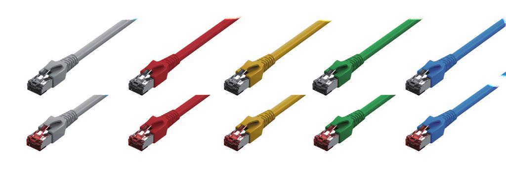 Patch Cable RJ45 FlexBoot Cat. 6, Class E A, Shielded sacon TM21 Connection cable RJ45/RJ45, shielded 1:1 pinout and featuring Hirose TM21 plugs and FlexBoot boot.