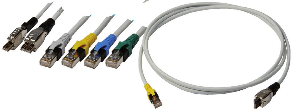 Patch Cable RJ45 Tera 2 or 4-pair, Shielded Depending on requirements, data and connection cables are equipped with Tera or RJ45 plugs, whereby RJ45 plugs are marked with kink-protection color
