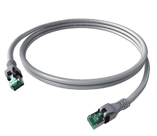 PushPull IP20 Patch cable RJ45 DualBoot, Cat. 6 A ISO/IEC, Shielded PushPull connection cable RJ45/RJ45, shielded 1:1 pinout and featuring DualBoot overmoulding incl. PushPull unlock protection.