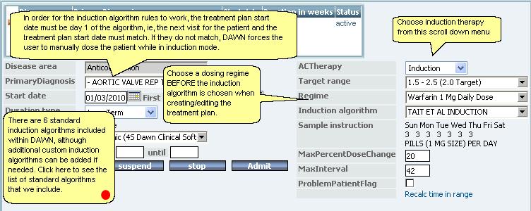 24 24 Dawn Version 7 E-Manual Managing Patients Under Different Therapies Within DAWN there are three types of treatment plan therapy available for a patient on warfarin or other vitamin K